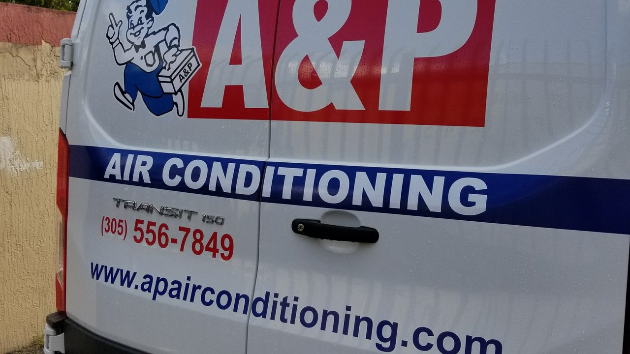 A&P Air Conditioning truck on the road